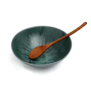 Servierschale – Portugiesische Keramik, Blaue Glasur, Handgefertigtes Design, M - Aqua | Bazar Bizar Antwerp