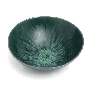 Servierschale – Portugiesische Keramik, Blaue Glasur, Handgefertigtes Design, M - Aqua | Bazar Bizar Antwerp