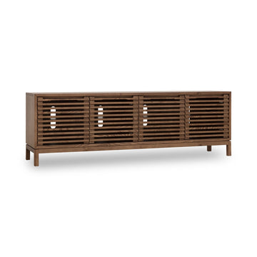 TV-Möbel – Eschenholz Material, Lamellenfront Design, Roux Braun, 66 cm Höhe - Tanner | Modus Furniture International