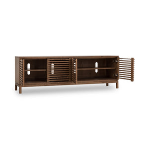 Console Table - Solid Ash, Lamella Fronts, Roux Finish – Tanner | Modus Furniture International