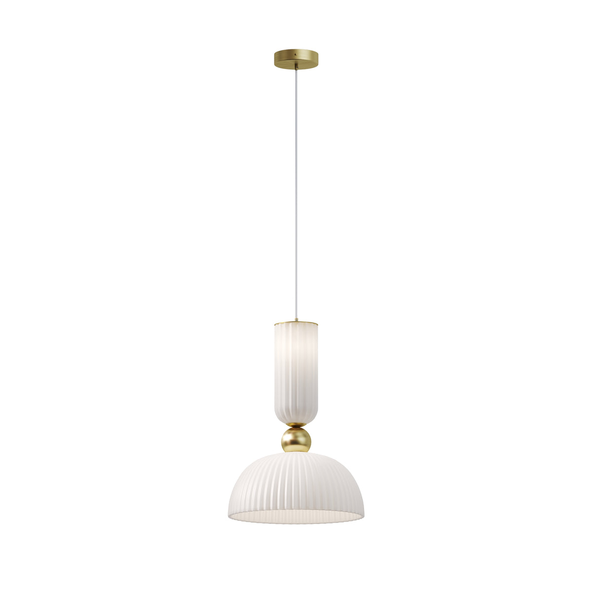 Pendelleuchte – Gold Ton, Weißes Glas, 60 W - Antic | Maytoni