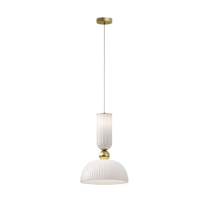 Pendelleuchte – Gold Ton, Weißes Glas, 60 W - Antic | Maytoni