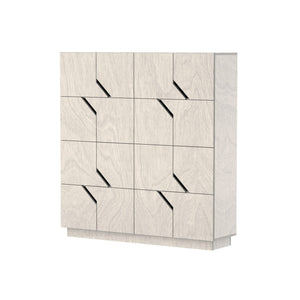 Sideboard in birch multiplex with pebble-grey surface & oiled finish – Maze | Radis