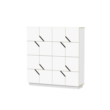 Sideboard in Birch Multiplex with White HPL Surface & Soft-Close Doors – Maze | Radis