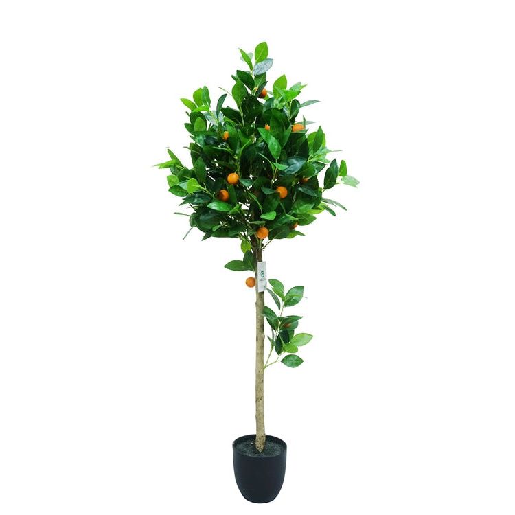 Kunstpflanze – Kunststoffmaterial, Mediterranes Design, Dekorative Früchte - Orangenbaum | NeverLeafs