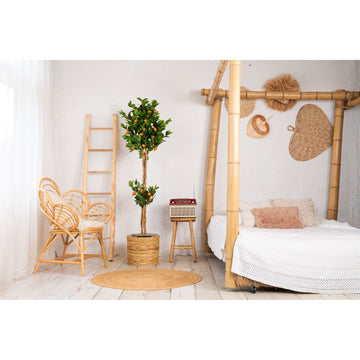 Kunstpflanze – Kunststoffmaterial, Mediterranes Design, Dekorative Früchte - Orangenbaum | NeverLeafs