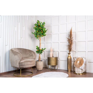 Kunstpflanze – Kunststoffmaterial, Mediterranes Design, Dekorative Früchte - Orangenbaum | NeverLeafs