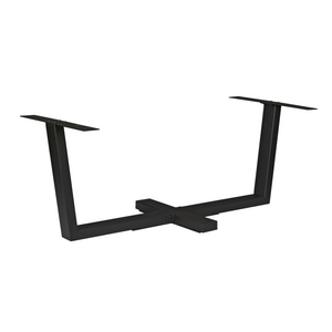 Table base - metal material, black finish, cross design - spider leg | Starfurn