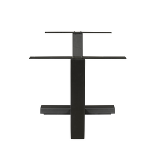 Table base - metal material, black finish, cross design - spider leg | Starfurn
