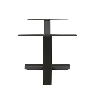 Table base - metal material, black finish, cross design - spider leg | Starfurn