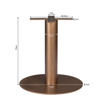Table Leg – Bronze Finish, Modern Design, Metal Construction | Starfurn