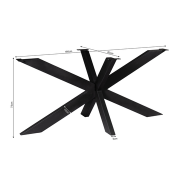 Table Base – Metal, Black, Matrix Shape – Matrix | Starfurn