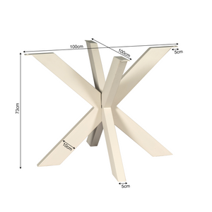 Table leg - Modern design, sand color, metal - Matrix | Starfurn