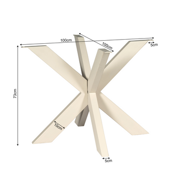 Tischbein – Modernes Design, Sandfarbe, Metall – Matrix | Starfurn