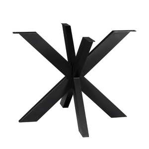 Table Base – Metal, Black Lacquer Finish, Modern Matrix Design | Starfurn