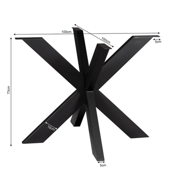 Tischgestell – Metall, Schwarze Lackierung, Modernes Matrixdesign | Starfurn