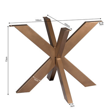 Tischbein – Metall Konstruktion, Runde Form, Matrix Design – Matrix | Starfurn