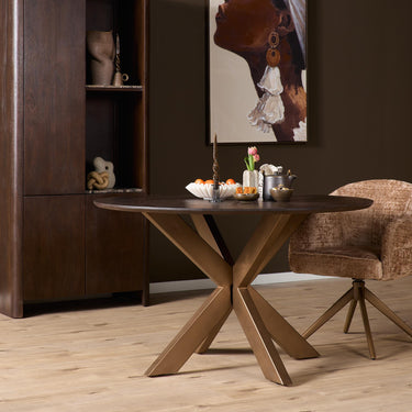 Table leg – Metal construction, Round shape, Matrix Design – Matrix | Starfurn