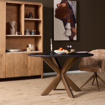 Tischbein – Metall Konstruktion, Runde Form, Matrix Design – Matrix | Starfurn