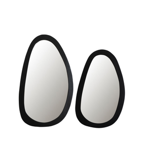 Mirror – Mango Wood Frame, Glass Surface, Irregular Shape – Lou | Starfurn