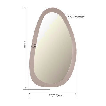 Mirror – Mango Wood, Sand Finish, Organic – Lou | Starfurn
