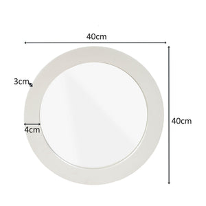 Spiegel - Rundes Design, Mangoholz Rahmen, Sandfarben Finish, 40 cm – Dide | Starfurn