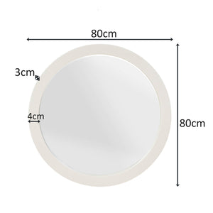 Spiegel - Rundes Design, Mangoholz Rahmen, Sandfarben, 80 cm – Dide | Starfurn