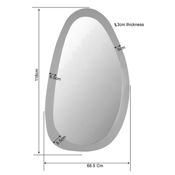 Mirror – Mango wood, Brown finish, Organic – Lou | Starfurn