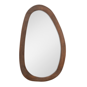 Mirror – Mango Wood, Brown Color, Organic Shape – Lou | Starfurn