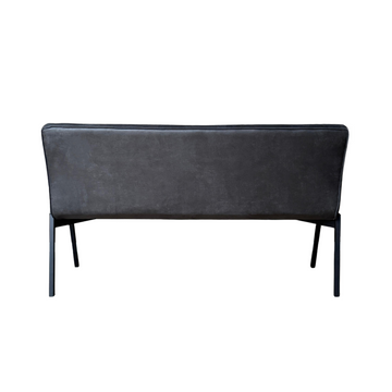 Esszimmerbank – Kunstleder Anthrazit, Schwarzes Metallgestell, Kontrastnaht, 155 cm – Tivoli | Starfurn