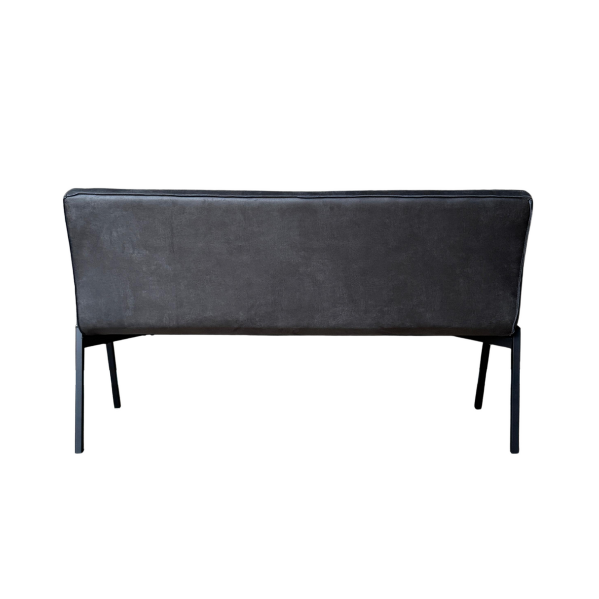 Dining bench – faux leather, contrast stitching, steel frame – Tivoli | Starfurn
