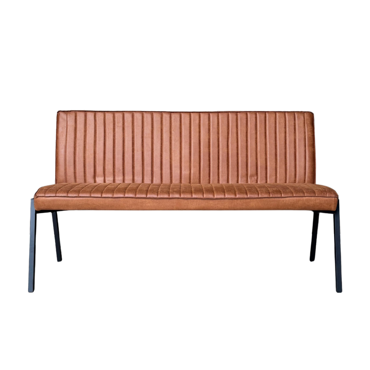 Dining Bench – Cognac-Colored Upholstery, Padded Material, Modern Design – Tivoli | Starfurn