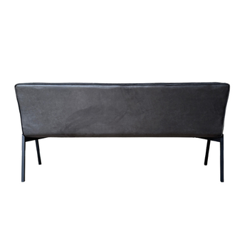 Esszimmerbank – Kunstleder Anthrazit, Schwarzes Metallgestell, Kontrastnaht, 185 cm – Tivoli | Starfurn