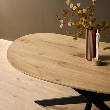 Dining Table – Oak, Organic Shape, Matrix Base – Cloud | Starfurn