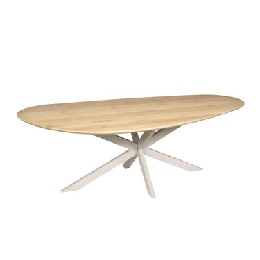 Dining Table – Organic Shape, Oak Wood, Sand Base – Cloud | Starfurn
