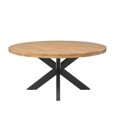Dining Table – Mango Wood, Black Metal, Matrix Frame – Dakota | Starfurn
