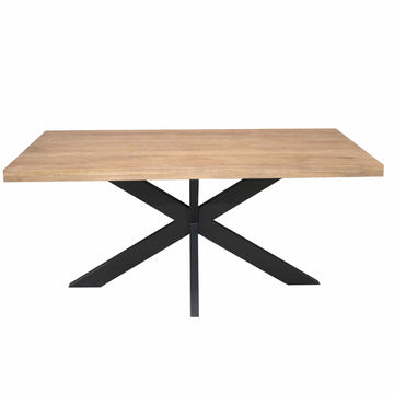 Dining table – Rectangular design, mango wood, metal frame – Dakota | Starfurn