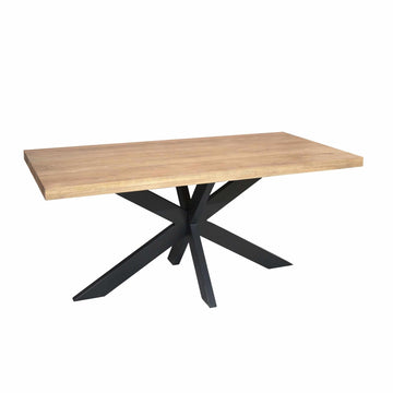Dining table – Rectangular design, mango wood, metal frame – Dakota | Starfurn