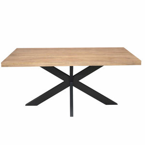 Dining Table – Mango Wood Tabletop, Metal Frame, Rectangular Shape – Dakota | Starfurn