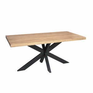 Dining Table – Mango Wood Tabletop, Metal Frame, Rectangular Shape – Dakota | Starfurn