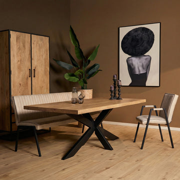 Dining Table – Rectangular Design, Natural Color, Mango Wood – Dakota | Starfurn