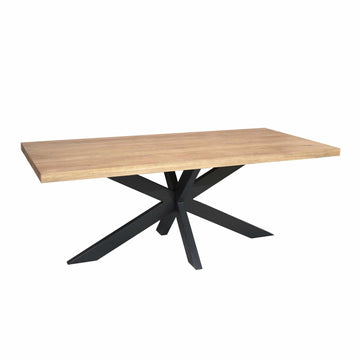 Esszimmertisch – Rechteckiges Design, Naturfarbe, Mangoholz – Dakota | Starfurn