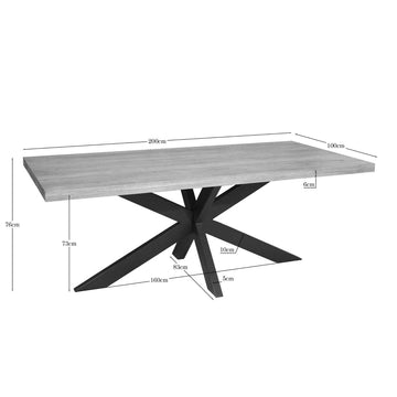 Dining Table – Rectangular Design, Natural Color, Mango Wood – Dakota | Starfurn