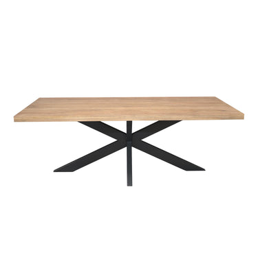 Dining table – Mango wood, Black metal, Matrix frame – Dakota | Starfurn