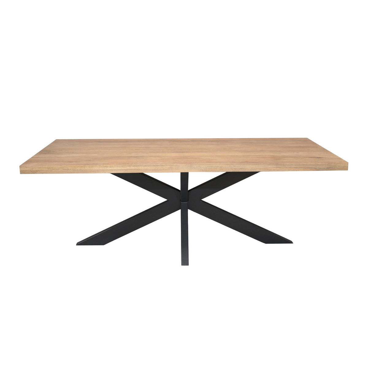 Dining table – Mango wood, Black metal, Matrix frame – Dakota | Starfurn