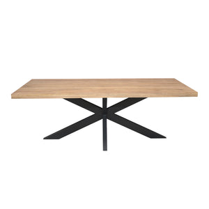 Dining table – Mango wood, Black metal, Matrix frame – Dakota | Starfurn