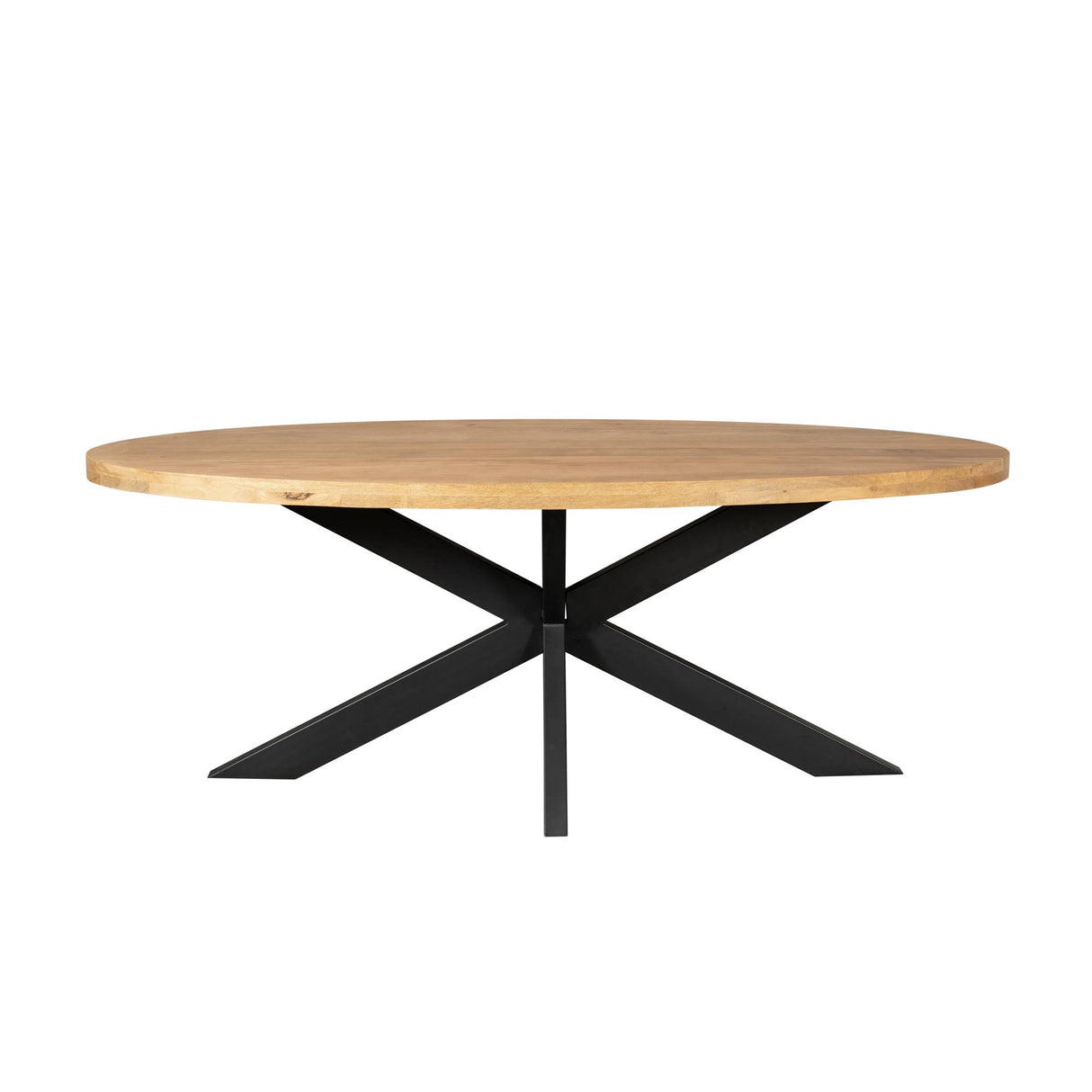 Dining Table – Oval Design, Natural Color, Mango Wood – Dakota | Starfurn