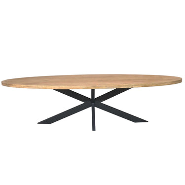 Dining Table – Mango Wood, Black Metal, Matrix Frame – Dakota | Starfurn