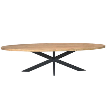 Dining Table – Mango Wood, Black Metal, Matrix Frame – Dakota | Starfurn