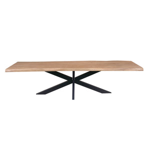 Dining table – Mango wood top, metal frame, live edge – Dakota | Starfurn